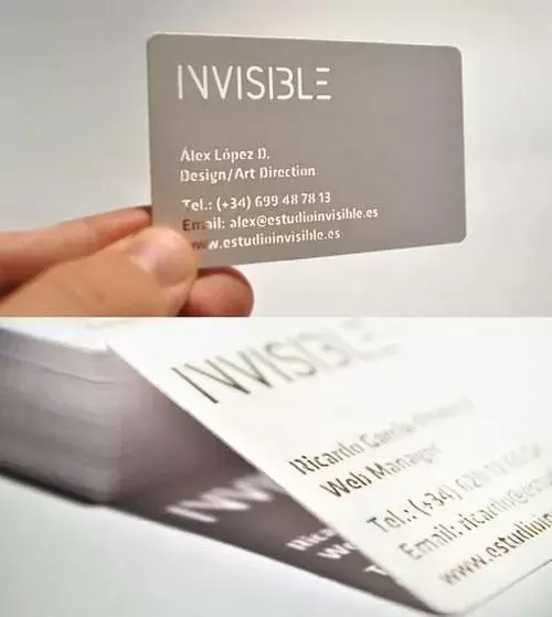 Cartes de visite Invisible Card