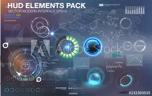 Charts, ratings style HUD switches and various geometrical objects