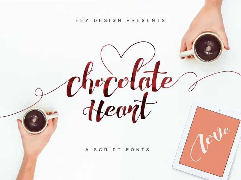 Chocolate heart free font