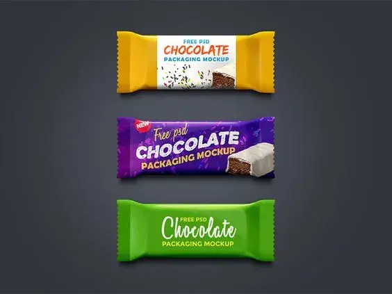 Chocolate packaging mockup psd