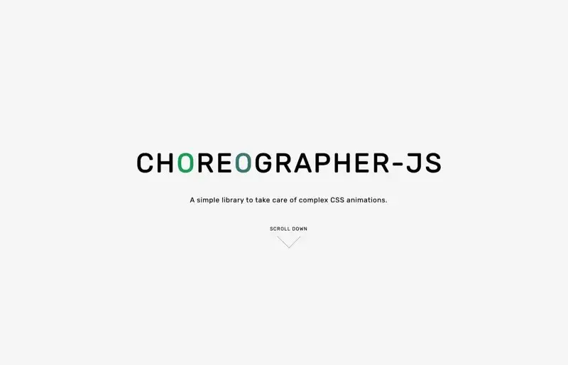 Librairie animations js et css Choreographer js