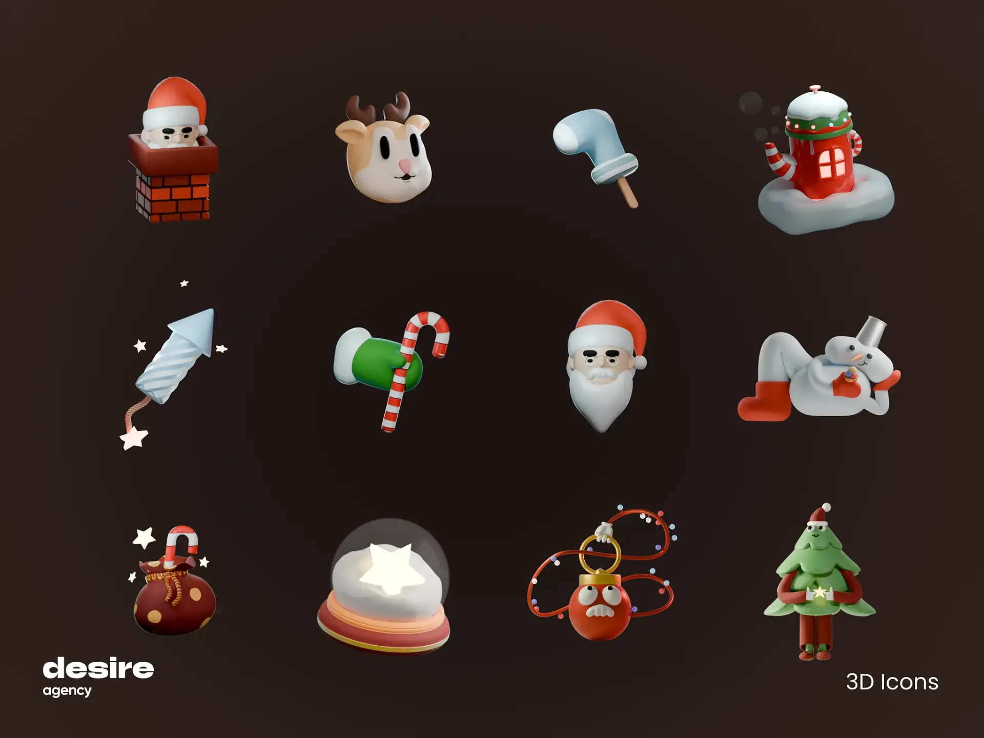 Christmas 3d icons pack