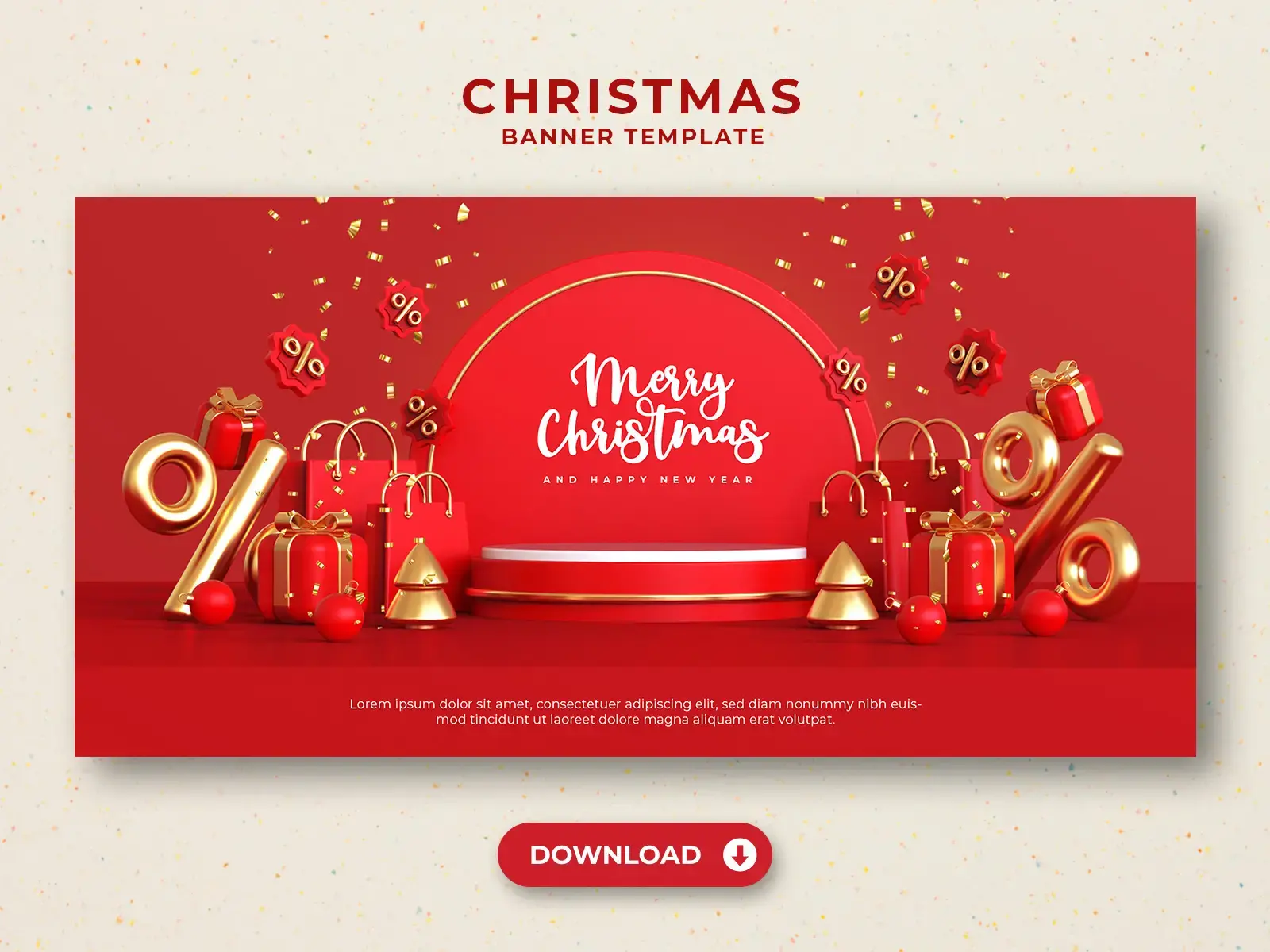 Christmas banner template