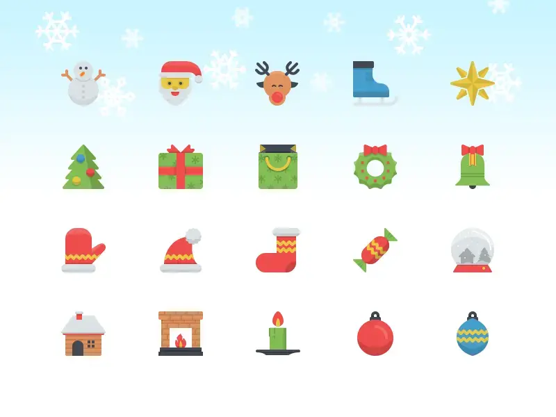 Christmas flatilicious icons