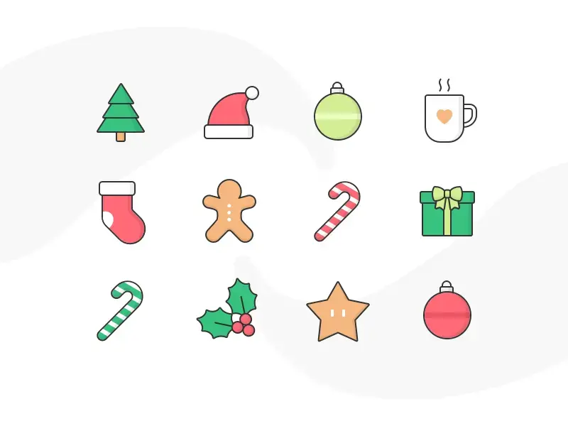 Christmas icons pack