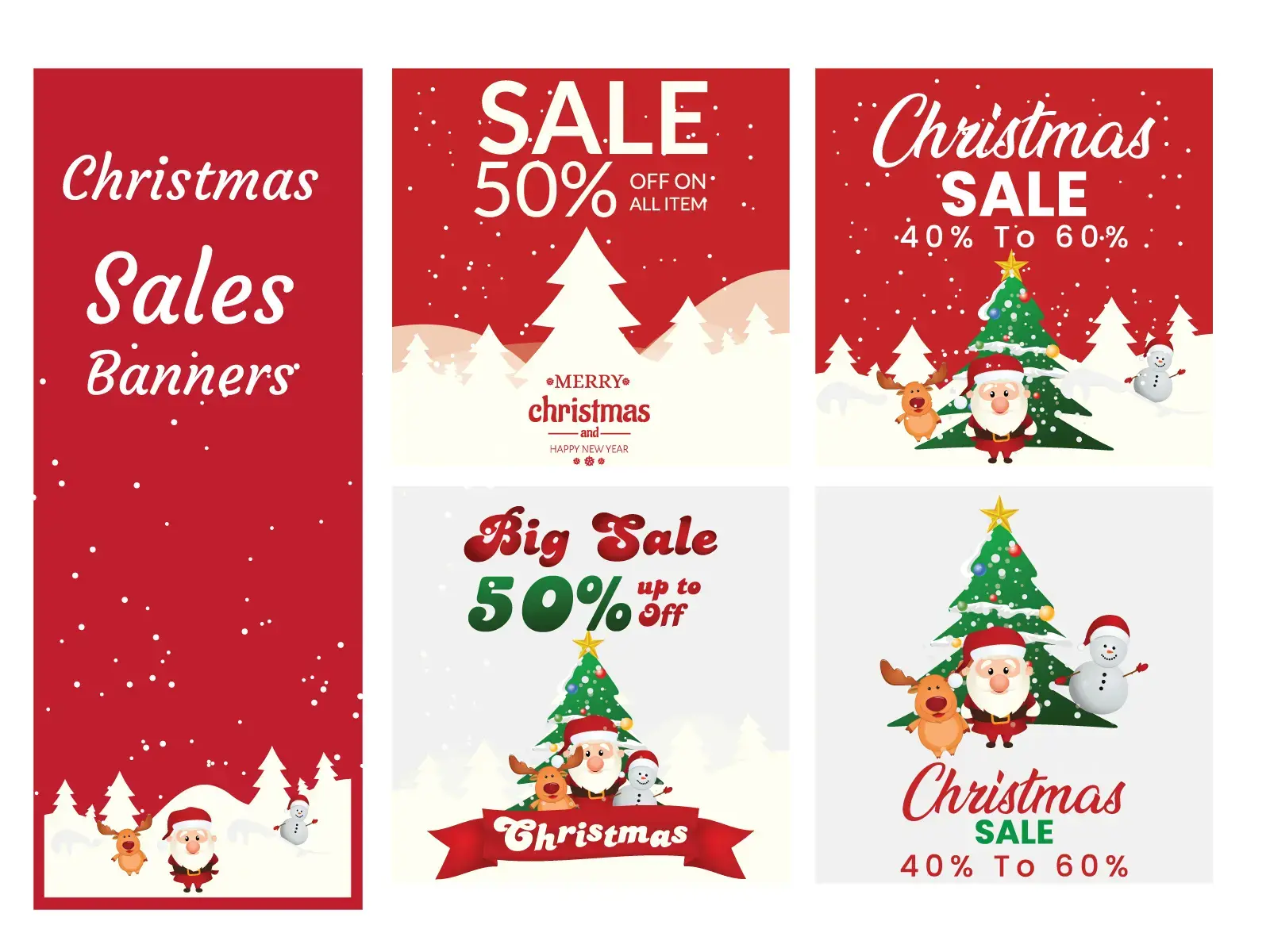 Christmas sales banner design