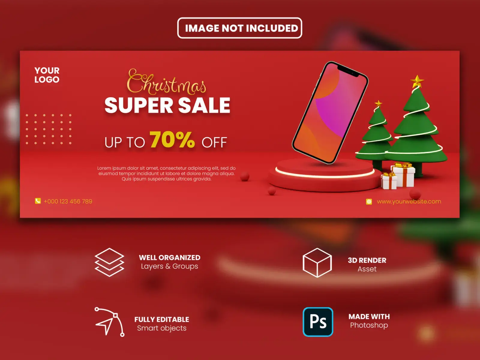 Christmas sales web banner