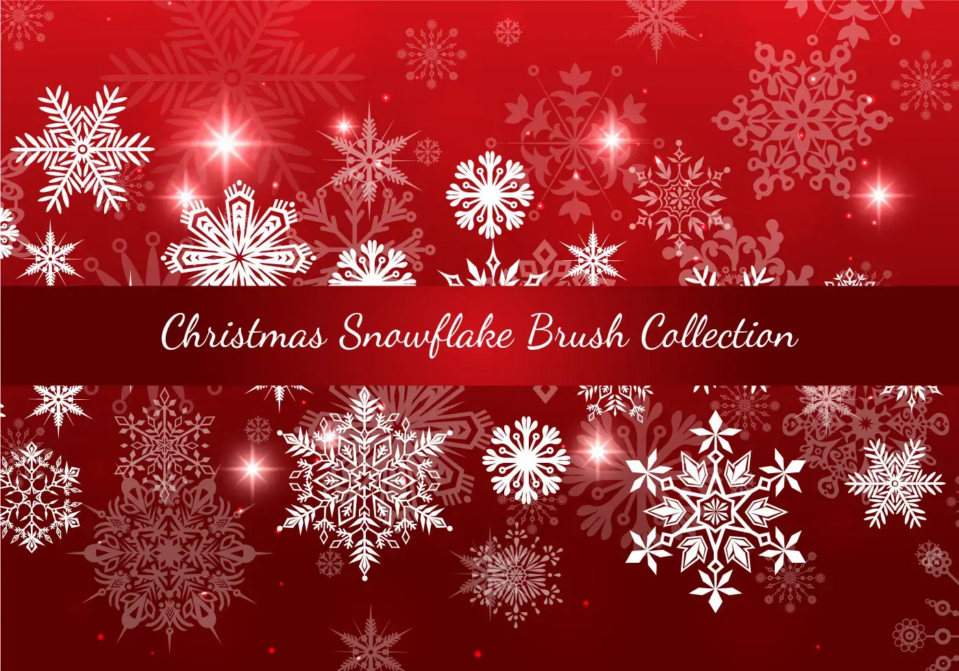 Christmas snowflake brush collection photoshop brushes