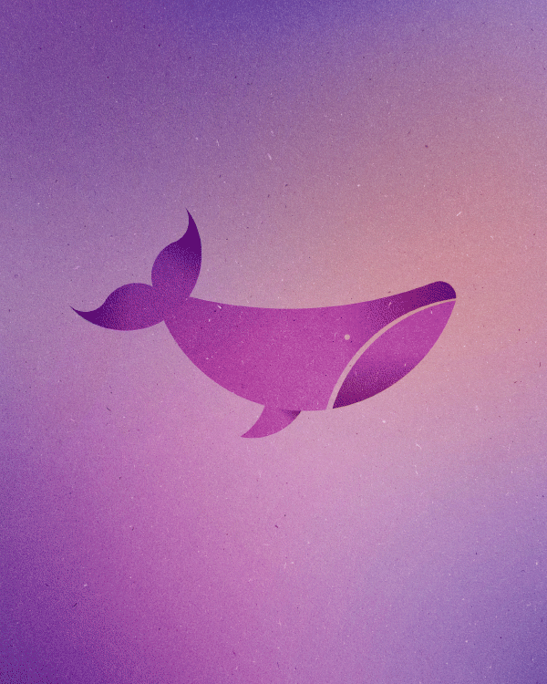 Circle logo Whale made from circles
