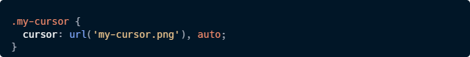Code custom cursor css exemple image