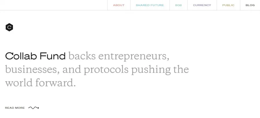 Collabfund landing page