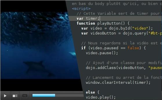 Comment integrer un player video en html5 et javascript