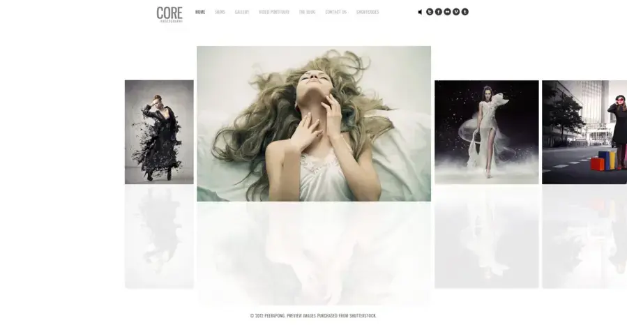 Core minimalist photography portfolio