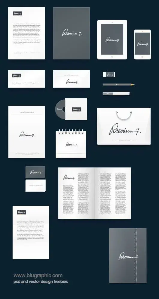 Corporate identity photoshop mock up psd