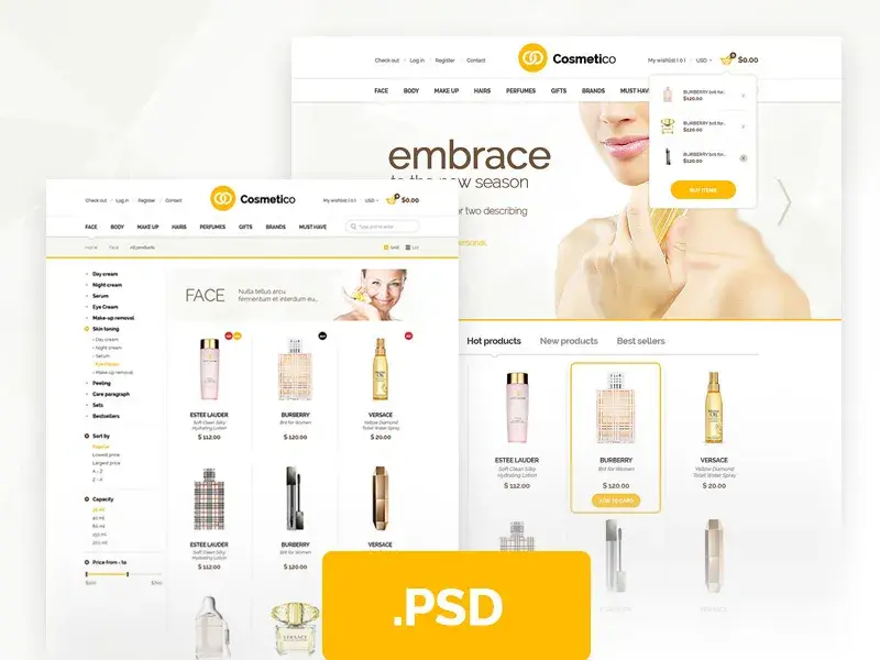Cosmetico free ecommerce