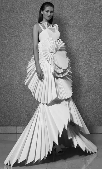 Louise Goldin Paper Dress for Coutts