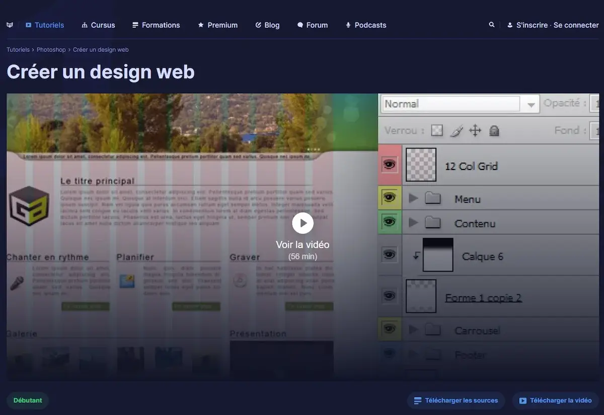 Créer un design web - Grafikart