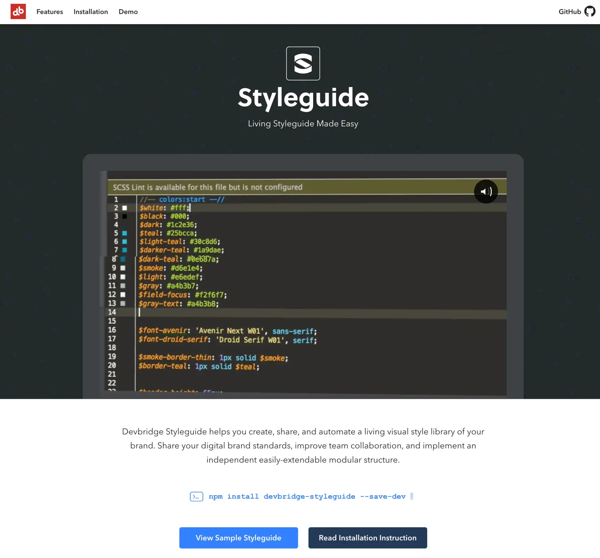 Creer styleguide projet