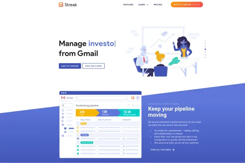 Logiciel CRM gratuit streak