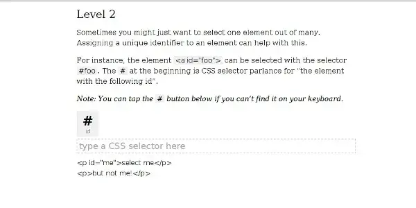 Css selector game