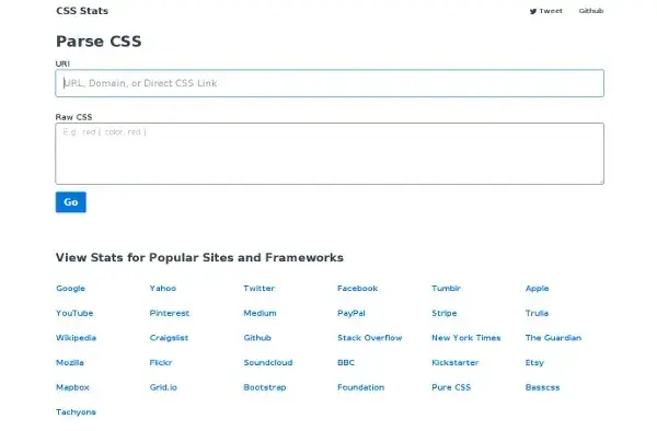 Css stats parse