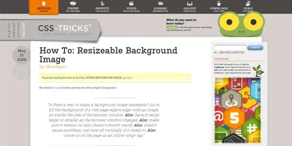 Webdesign responsive Css tricks