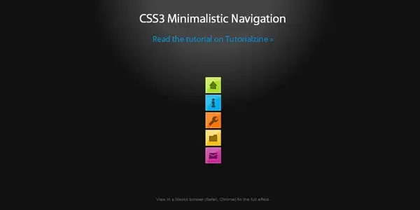 Css3 minimalistic navigation men