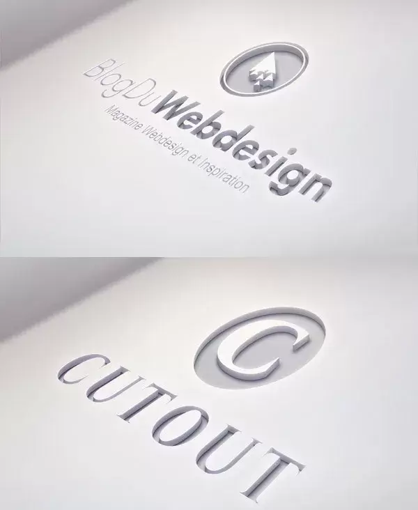 Cutout logo mockup