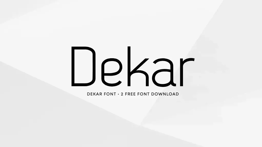 Dekar free font