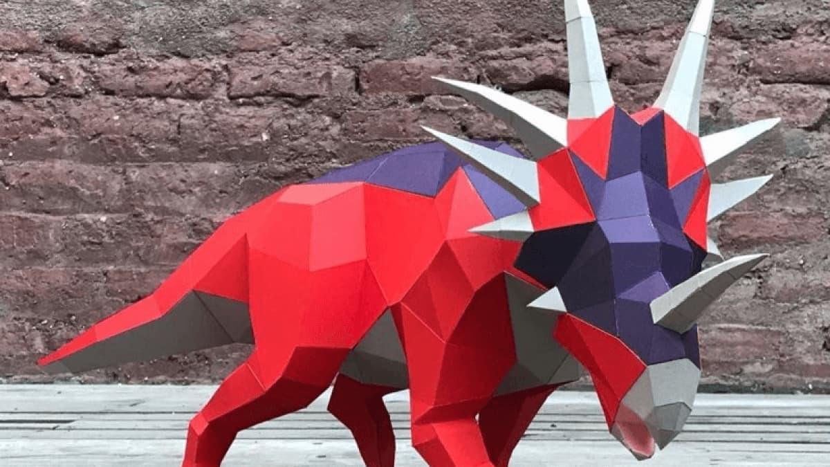Les dinosaures en papier de Seba Naranjo