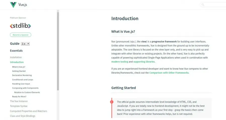 Documentation vuejs