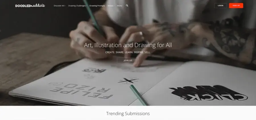 Doodle addicts homepage