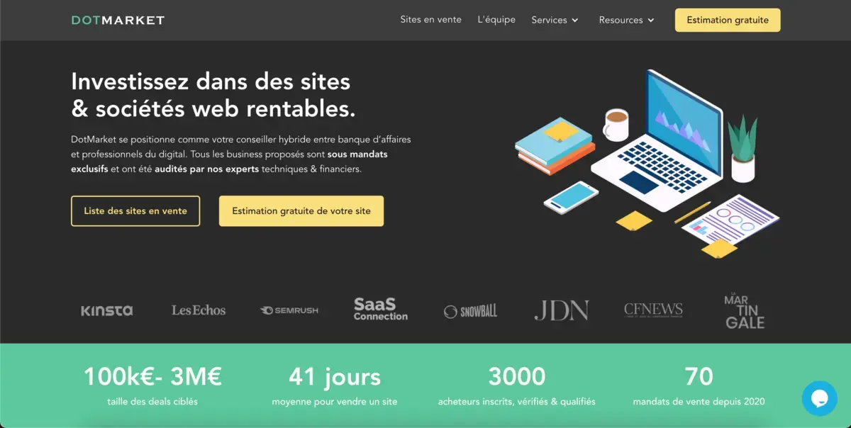 Acheter un site Internet Dotmarket