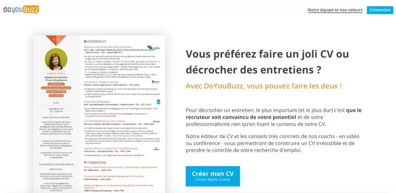 Outil CV en ligne Doyoubuzz