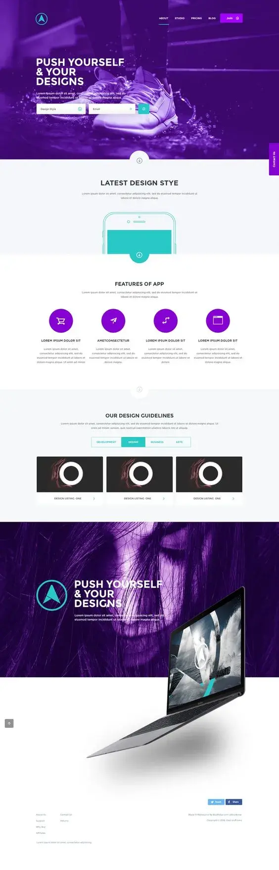 Eclipse free website psd template header