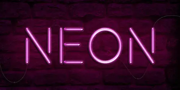 Effet neon realiste photoshop