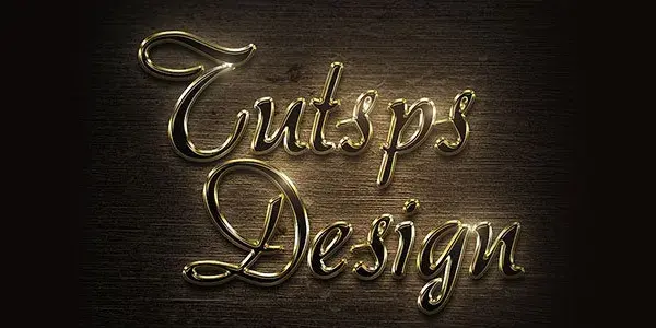 Tutoriel Effet texte dore photoshop