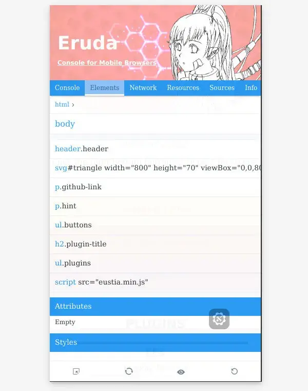Elements eruda