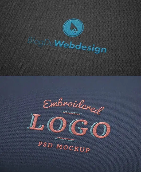 Embroidered logo mockup