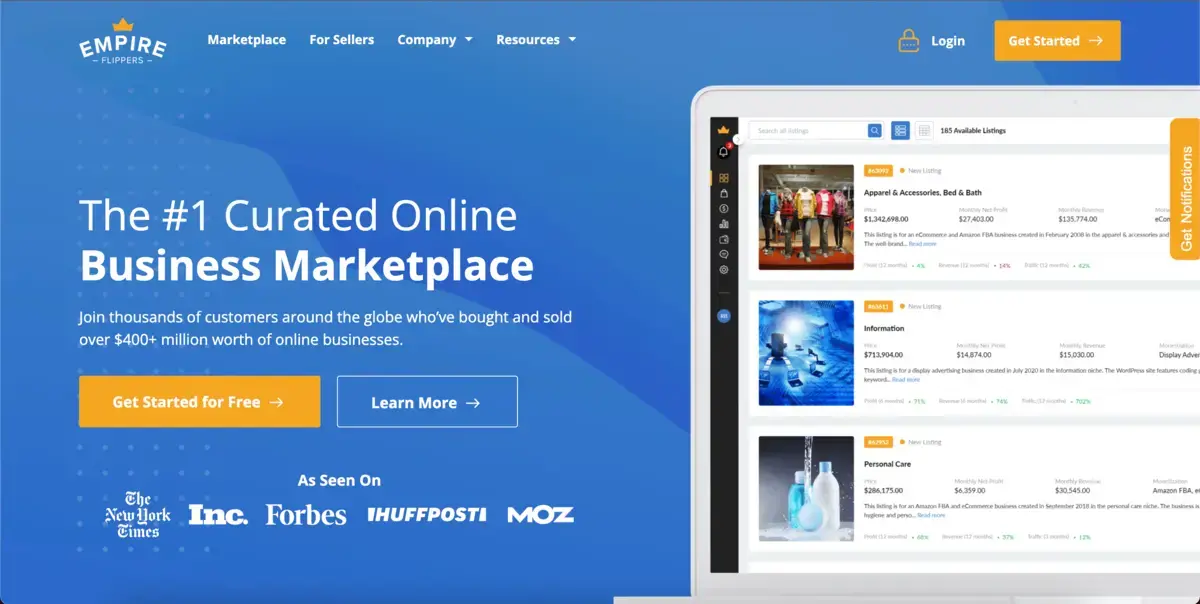 Acheter un site Internet Empire flippers