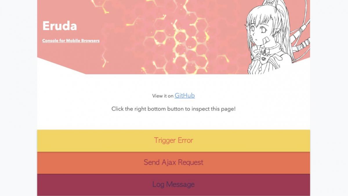 Eruda : une console pour analyser les applications web sur mobile