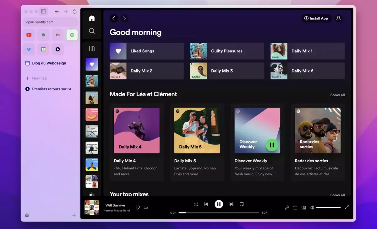 Extension spotify