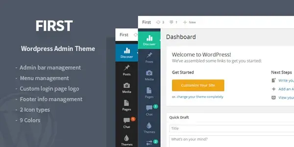 First wordpress admin theme