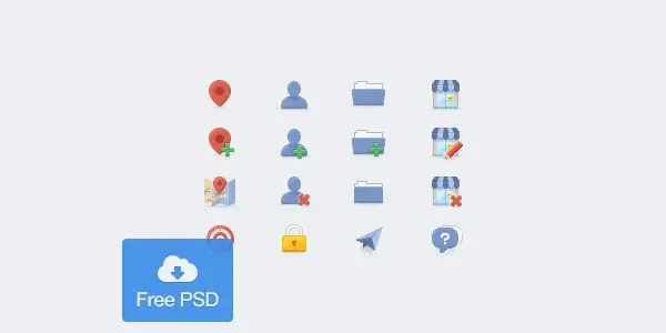 Flat icon set freebie