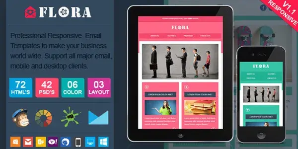Flora stylish responsive email t