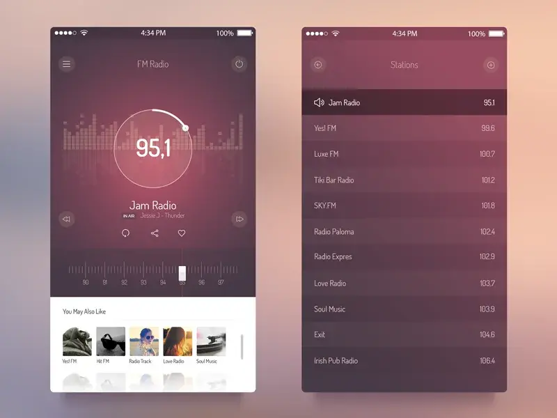 Fm radio ui