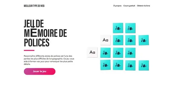 Testez vos capacités à différencier les typographies avec Font Memory Game