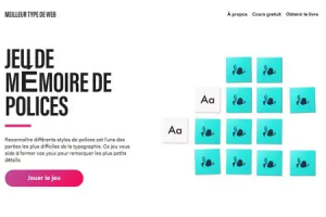 Testez vos capacités à différencier les typographies avec Font Memory Game