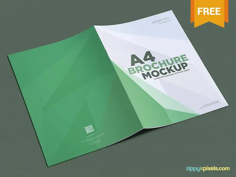 Free a4 brochure mockup psds