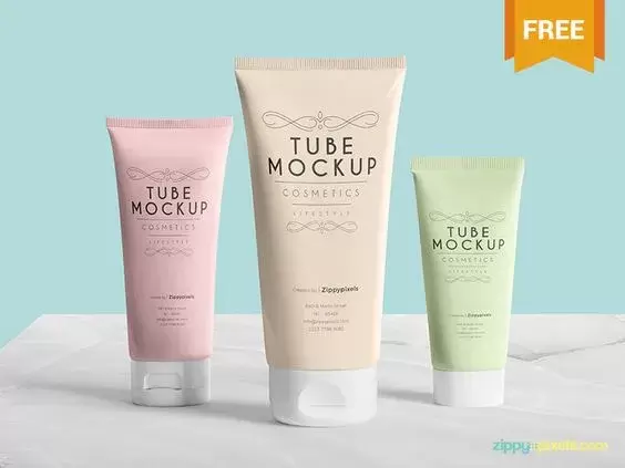 Free breathtaking tube mockup psd